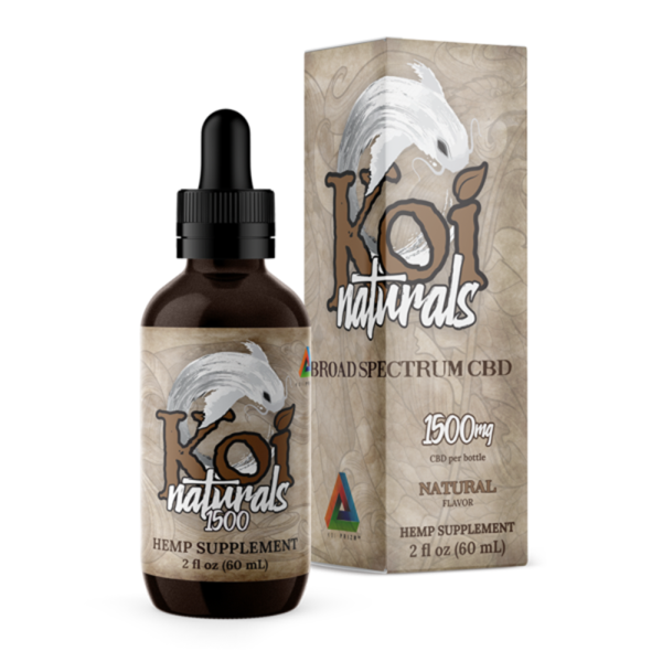 Koi Naturals Natural Flavor Broad Spectrum CBD Oil Tincture 60mL
