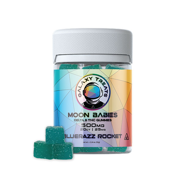 Moon Babies Bluerazz Rocket Delta 8 Gummies 500mg