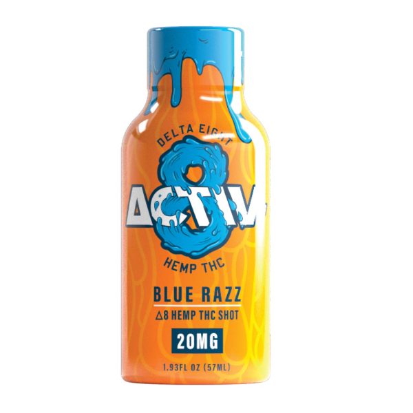 Activ-8 Blue Razz Delta 8 Hemp THC Shot