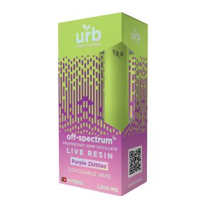 URB OFF Spectrum Live Resin Purple Zkittlez Hybrid Disposable Vape Device