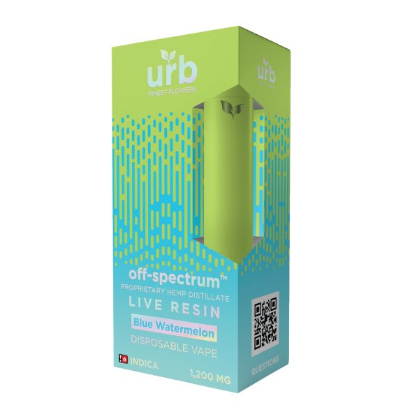 URB OFF Spectrum Live Resin Watermelon Indica Disposable Vape Device