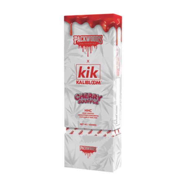 Kik x Packwoods Cherry Souffle Indica HHC Disposable Vape Device