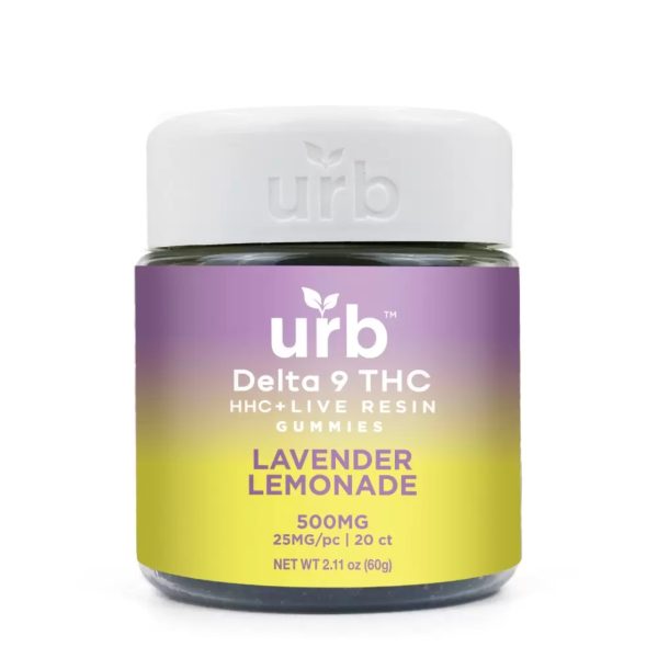 Urb Delta-9 HHC Live Resin Gummies 500MG-Lavender Lemonade