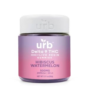 Urb Delta-9 HHC Live Resin Gummies 500MG-Watermelon Hibiscus