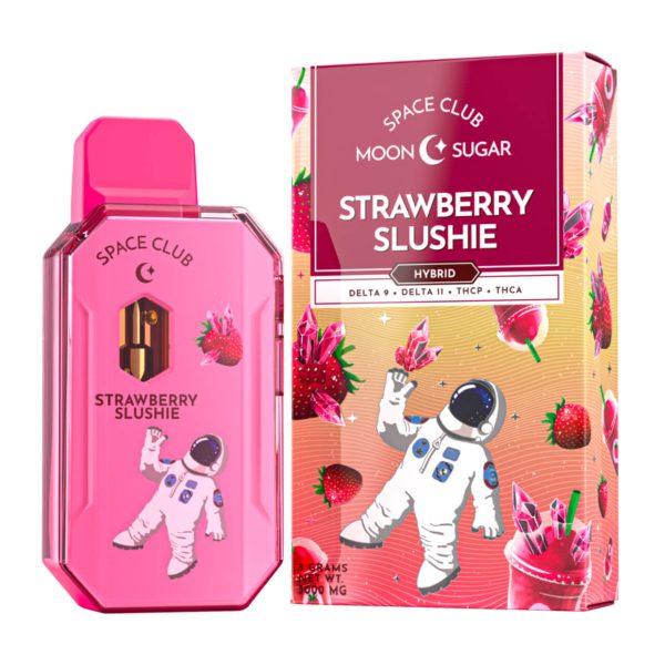 Space Club Moon Sugar D9D11THCPTHCA 3G Disposable Strawberry Slushie