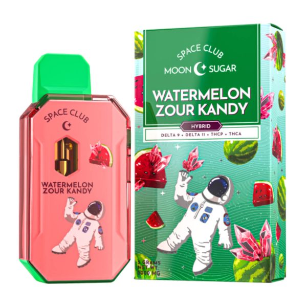 Space Club Moon Sugar D9D11THCPTHCA 3G Disposable Watermelon Zour Kandy