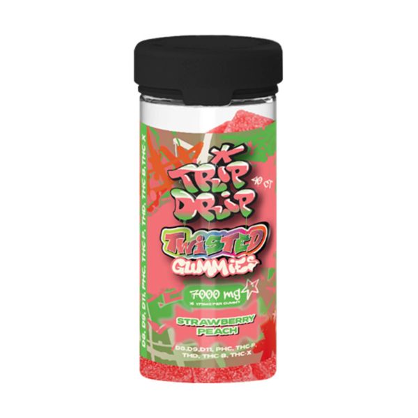 Trip Drip Twisted 7000MG Gummies Strawberry Peach