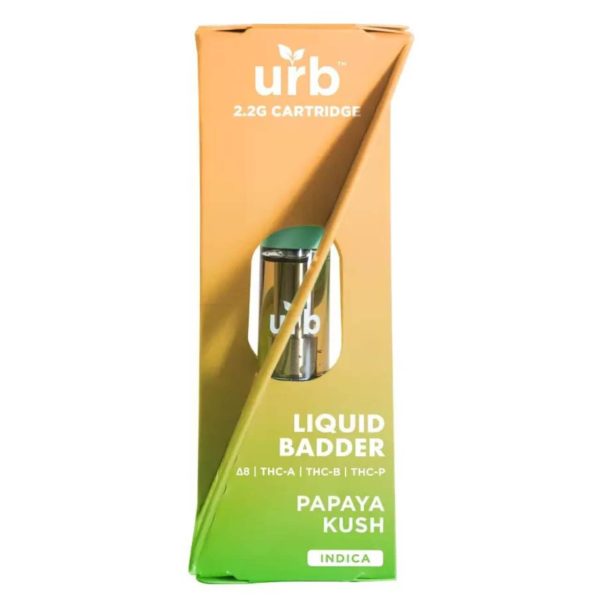 URB Liquid Badder D8THCATHCBTHCP 2.2G Cartridge Papaya Kush