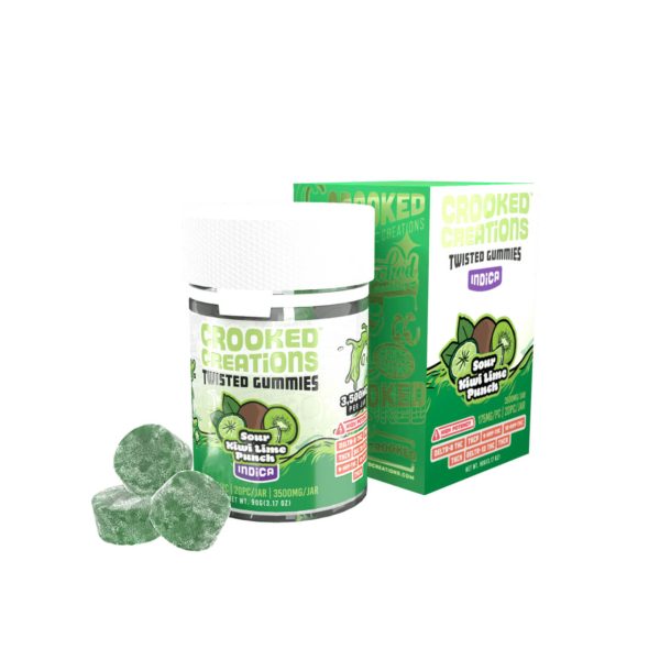 Crooked Creations High Potency Twisted 3500MG Gummies - Sour Kiwi Lime Punch