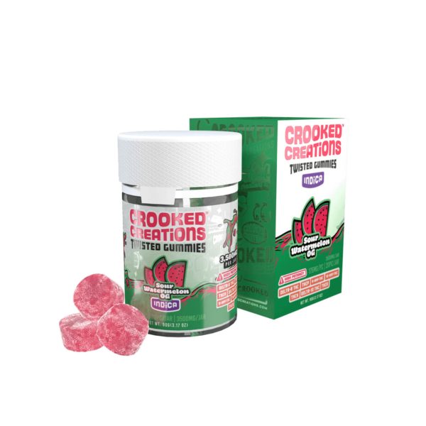 Crooked Creations High Potency Twisted 3500MG Gummies - Sour Watermelon OG