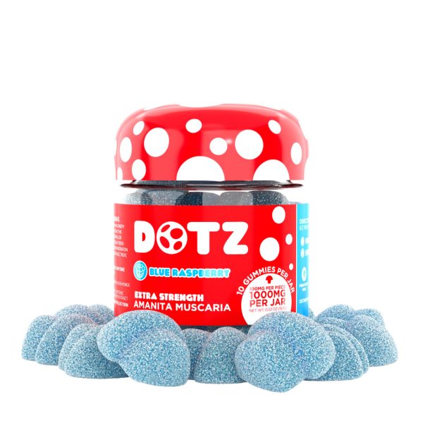 DOTZ Extra Strength Amanita Muscaria Gummies - 1000MG Blue Raspberry