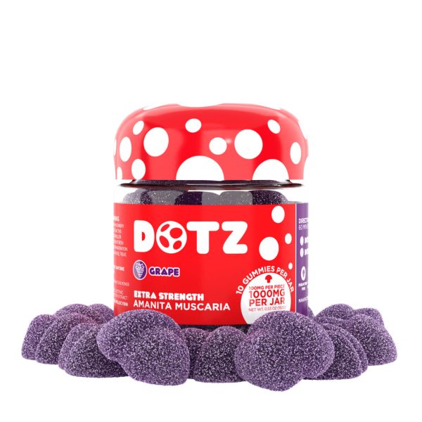 DOTZ Extra Strength Amanita Muscaria Gummies - 1000MG Grape