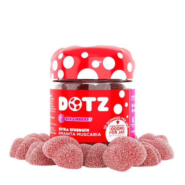 DOTZ Extra Strength Amanita Muscaria Gummies - 1000MG Strawberry