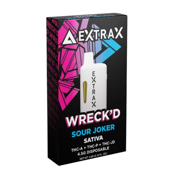 Delta Extrax Wreck'd Live Resin Preheat Disposable - 4.5G Sour Joker