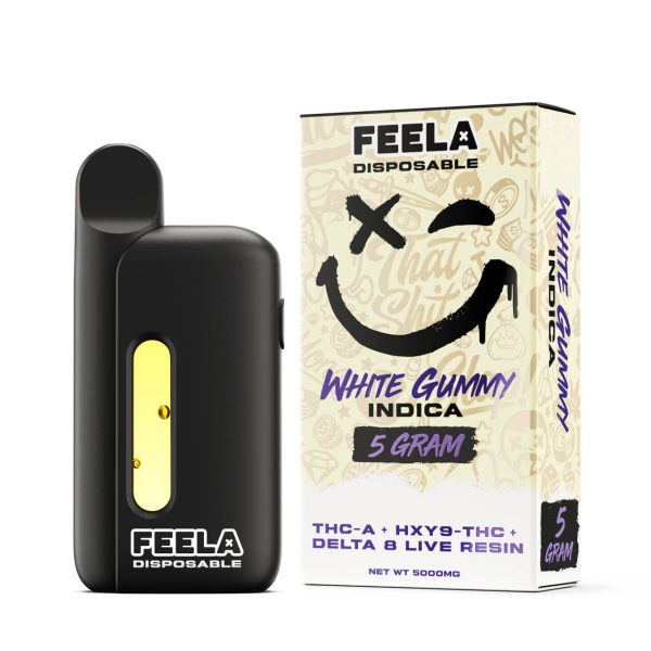 Feela THC-A Live Resin Disposable 5g WHITE GUMMY