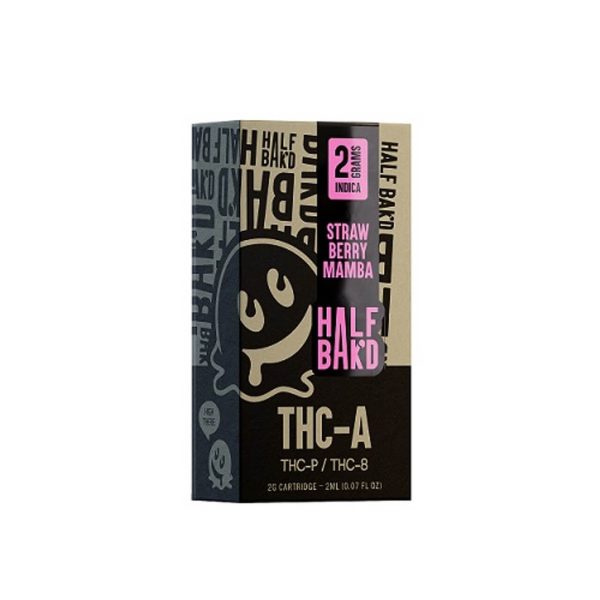 Half Bak'd THC-A Blend Cartridge - 2G Strawberry Mamba