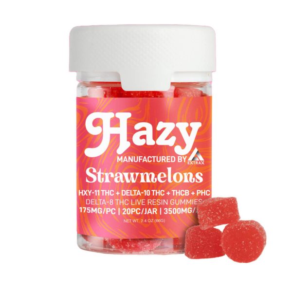 Hazy Extrax Live Resin Gummies3500MG Strawmelons