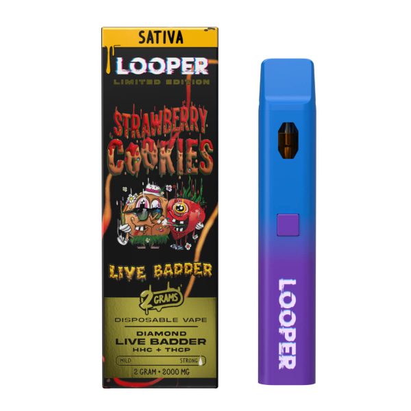 Looper Diamond Live Badder THC Disposable - 2G Strawberry Cookies