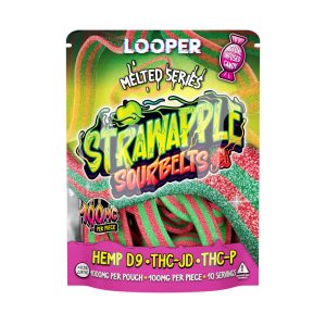 Looper Melted Series Sour Belts - 1000MG STRAWAPPLE