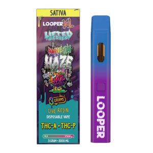 Looper XL Lifted Series Live Resin THC Disposable - 3G Amnesia Haze
