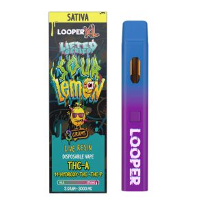 Looper XL Lifted Series Live Resin THC Disposable - 3G Sour Lemon
