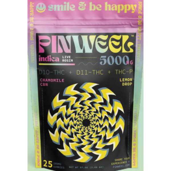PinWeel Live Rosin Blends Infused Yummy Gummies 5000MG LEMON DROP