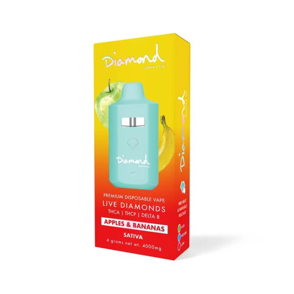 Diamond Supply Co. Live Diamonds THC-A Disposable - 4G Apples and Bananas