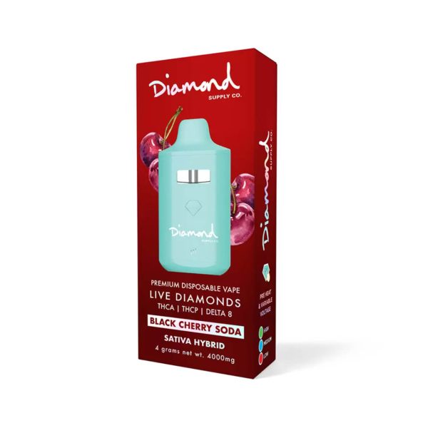 Diamond Supply Co. Live Diamonds THC-A Disposable - 4G Black Cherry Soda