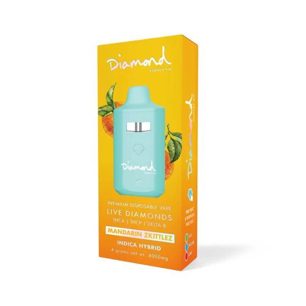 Diamond Supply Co. Live Diamonds THC-A Disposable - 4G Mandarin Zkittlez