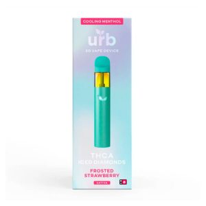 URB Live Sugar THC-A Iced Diamonds Disposable - 3G Frosted Strawberry