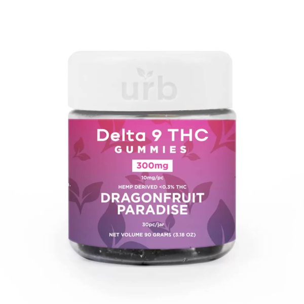 URB Delta 9 THC Gummies - 300MG Dragonfruit Paradise
