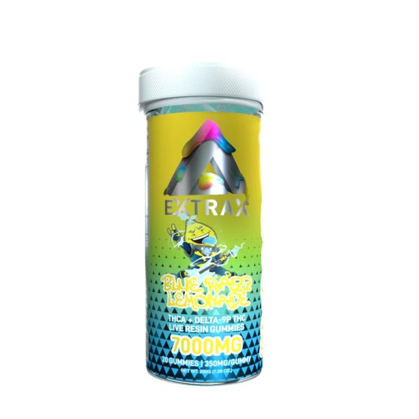 Delta Extrax Adios Blend THC-A Live Resin Gummies - 7000MG Blue Razz Lemonade