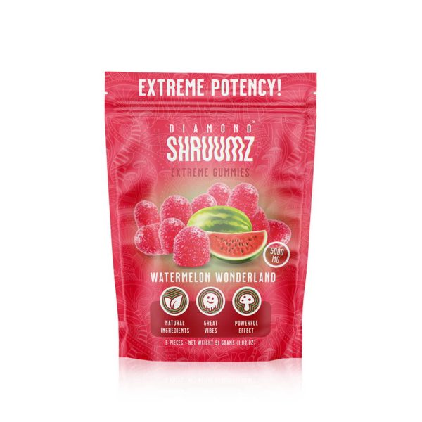Diamond Shruumz Extreme Potency Infused Gummies - 5000MG Watermelon Wonderland