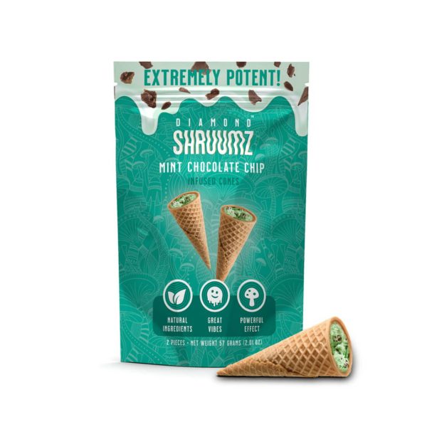 Diamond Shruumz Extremely Potent Infused Cones - 2ct Mint Chocolate Chip