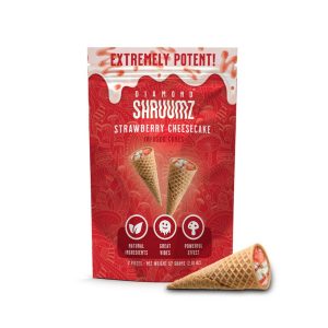 Diamond Shruumz Extremely Potent Infused Cones - 2ct Strawberry Cheesecake