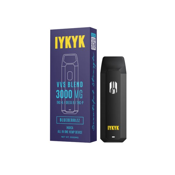 IYKYK VVS Blend THC-A D8 THC-P Disposable - 3G Blueberrizz