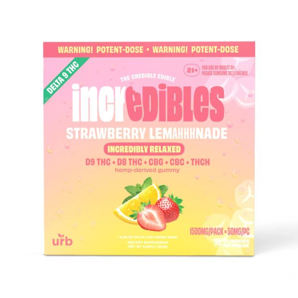 URB Incredibles Gummies Strawberry Lemahhhnade 50MG