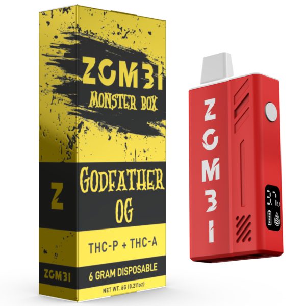 Zombi Monster Box THC-ATHC-P Disposable - 6G Godfather OG