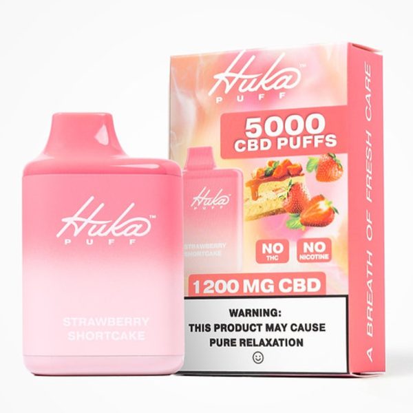 Huka Puff CBD 1200MG Disposable - 5000 Puffs Strawberry Shortcake