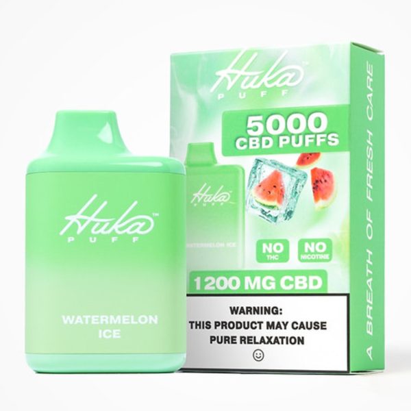 Huka Puff CBD 1200MG Disposable - 5000 Puffs Watermelon Ice