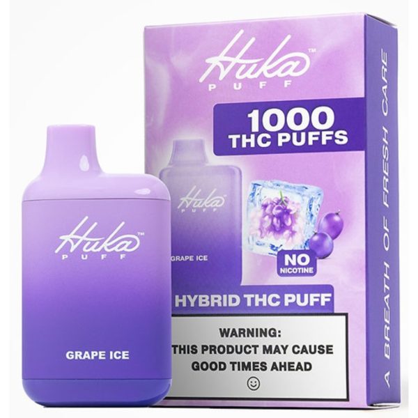 Huka Puff THC-PHHC Hybrid THC Disposable – 1000 Puffs Grape Ice
