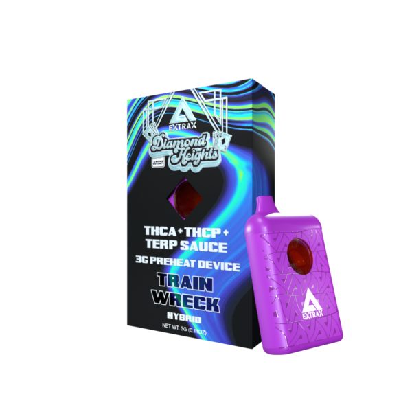 Delta Extrax Diamond Heights THC-A THC-P Pre-Heat Disposable – 3G Trainwreck