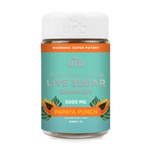 URB Live Sugar THC-A Gummies - 5000MG papaya punch.jpg