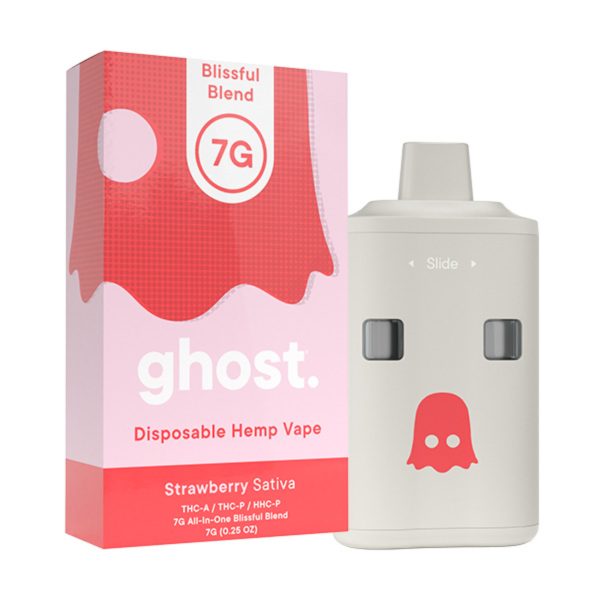 Ghost Blissful Blend All-In-One Slide Piece Disposable – 7G strawberry