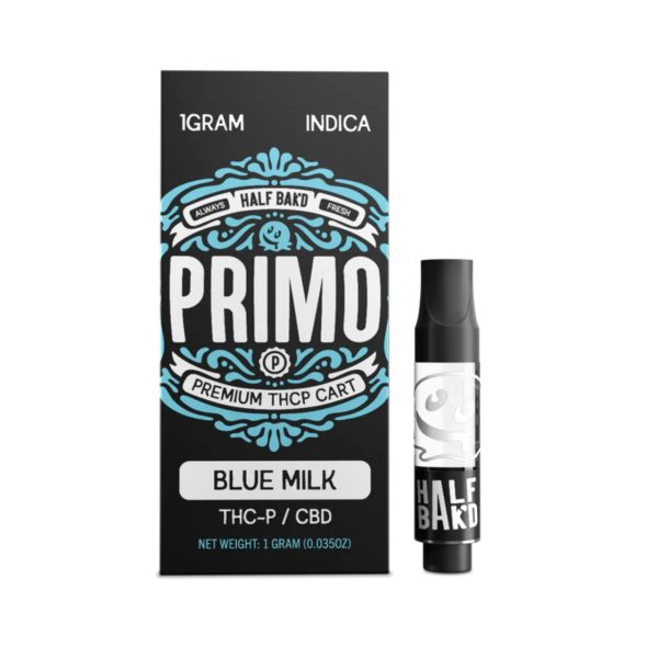 Half Bak'd Primo Blend THC-P Cartridge - 1G blue milk