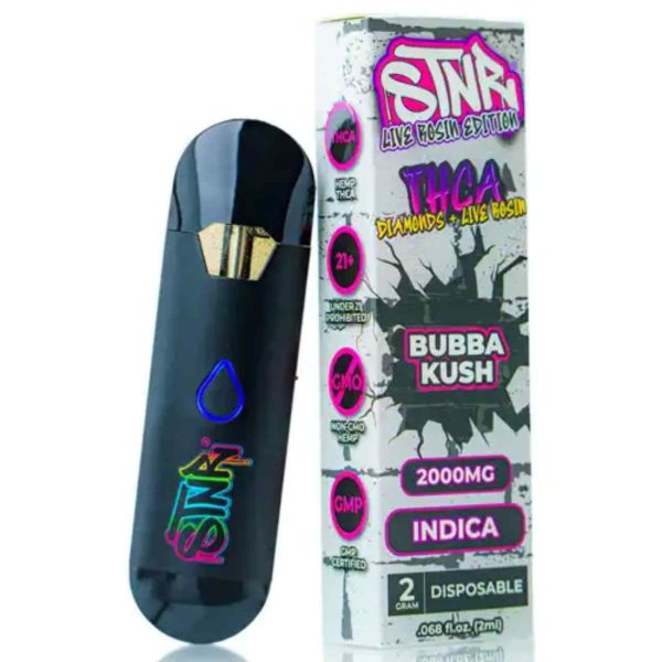 STNR THC-A Diamonds & Live Rosin Edition Disposable 2G-Bubba Kush