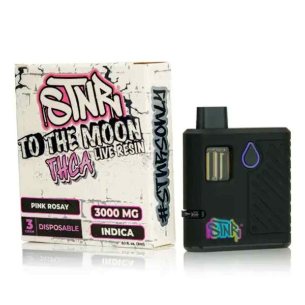 STNR To The Moon Blend THC-A Live Resin Disposable 3G-Pink Rosay