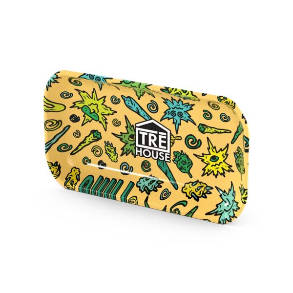 Tre House Metal Rolling Tray Original Collection Large yellow