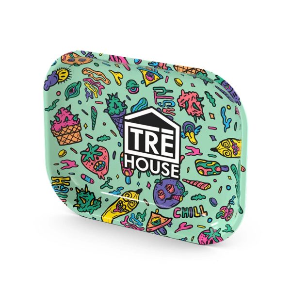 Tre House Metal Rolling Tray Original Collection Medium Green