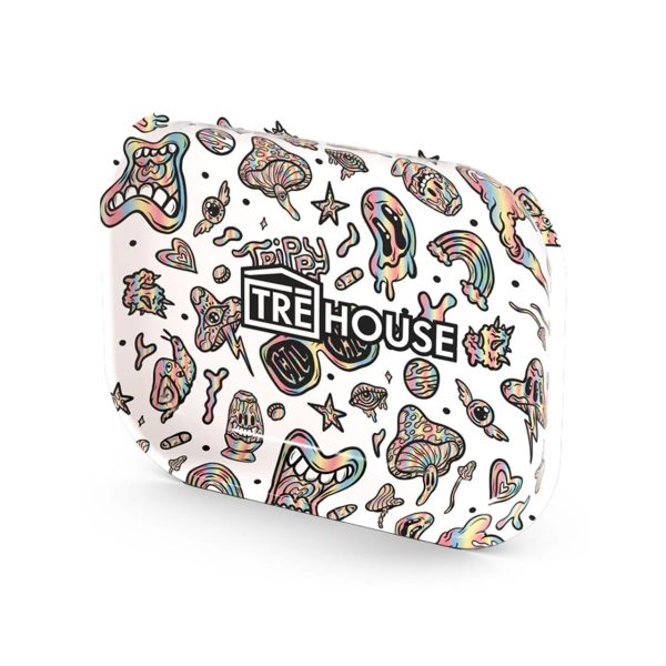 Tre House Metal Rolling Tray Original Collection Medium White